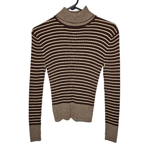 Hasting & Smith 2 Striped Turtlenecks Long Sleeve Sweater Sm Made in Australia - Picture 11 of 11
